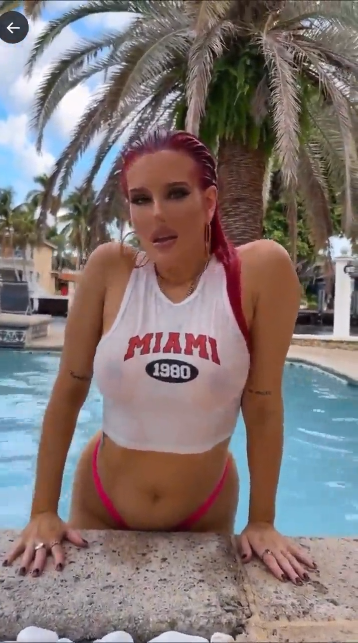 Justina Valentine Nude Show Boobs & Ass In Pool New Video Hot